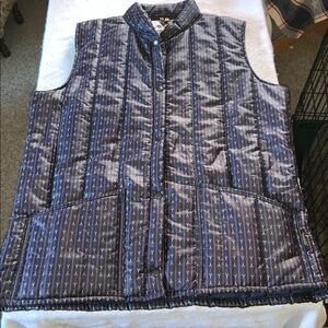 Lavenir made in ENGLAND EQUESTRIAN Navy Blue bit Patterned riding Vest XL